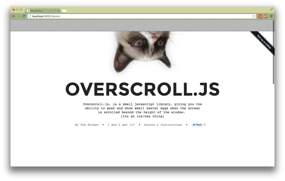 Overscroll in action
